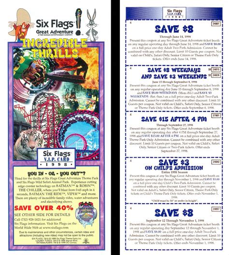 Six flags great adventure tickets. 12″x 12″ x 6″ to enter the park. Exceptions will be made for bags carried for medical reasons and diaper bags that accompany infants and young children. Because Six Flags is a family park, we expect guests to behave appropriately. Violating our park policies may be cause for ejection from the park without refund. 