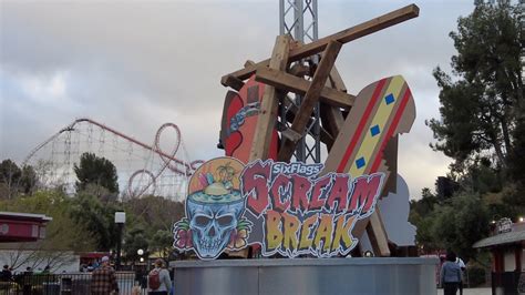 Six flags scream break. When school is out for Spring Break, Six Flags Fiesta Texas opens daily with plenty of high-thrill attractions, live entertainment, photo opportunities and themed festivities. ... Spring Break evenings aren’t a walk in the park as Six Flags Fiesta Texas transforms into Scream Break on select dates. Scream Break features rides and attractions ... 