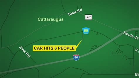 Six hit by car in Cattaraugus County, one killed