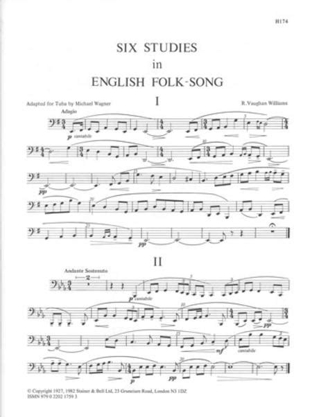 Six studies in english folk song for tuba. - The ultimate guide to stripping by author jennifer lockstedt.