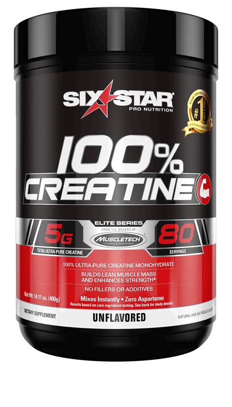 Sixstar. Six Star® 100% Whey Protein Plus supplies your body with a mega-dose of fast-absorbing whey protein to address that demand. When digested, protein is broken down into amino acids (the building blocks of muscle), which proceed to repair muscle tissue and promote growth. Six Star 100% Whey Protein Plus is also enhanced with creatine, a ... 