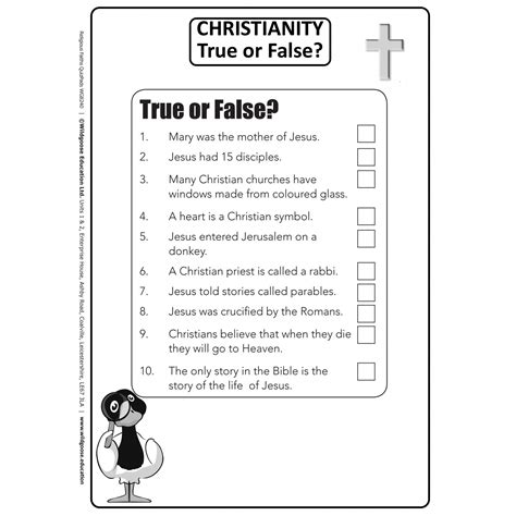 Sixth Grade (Grade 6) Christianity Questions for Tests and …