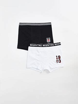 Siyah Beşiktaş Baskılı Erkek Çocuk Boxer 2'li S4O580Z4-CVL. 