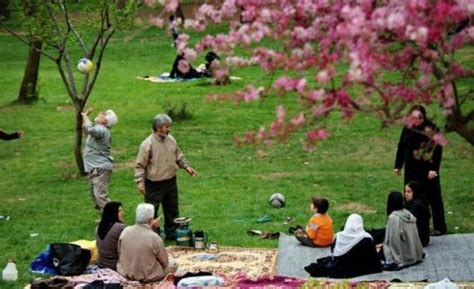 The day is the 13th day of the Persian New Year, and is called Sizdah Bedar. Families and friends will mark the new season by spending the afternoon outside with food, games and jokes.