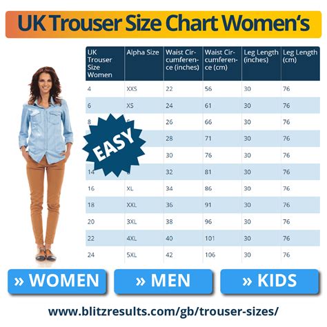 Size Chart For Uk