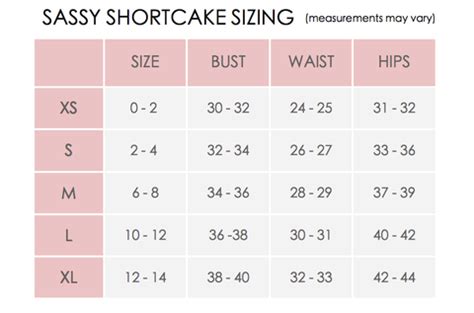 Size Chart Information – Sassy & Southern