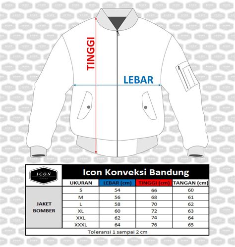 Size Chart Jaket