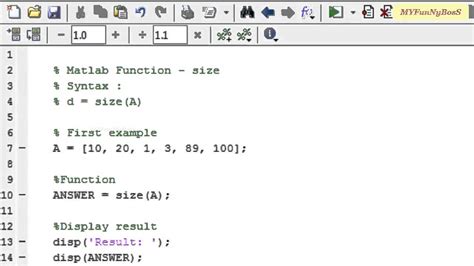 Size In Matlab