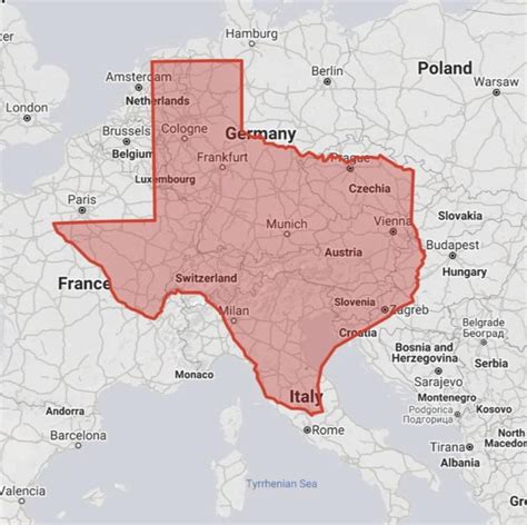 Size of Texas vs. Europe - 9GAG