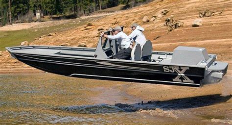 An SJX Jet Boat is like no other boat on the market. You can traverse water only 3 inches deep, maneuver and corner with precision and travel through skinny water to locations unknown. Complete our quote form SJX Jet Boat Models Choosing the right SJX Jet Boat starts with your intended use.