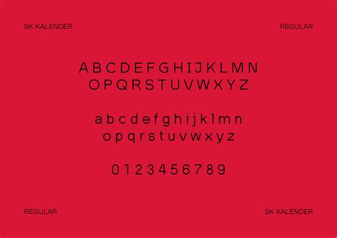 Sk Kalender Typeface On Behance