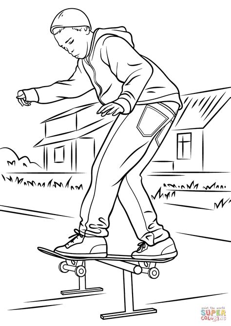 Skateboard Coloring Pages