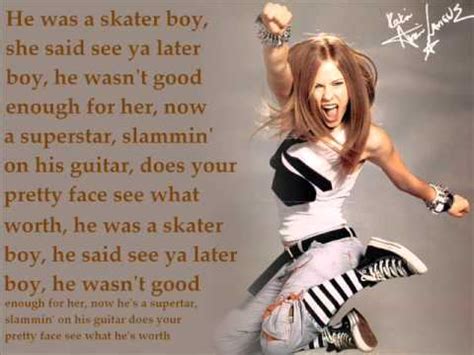 Skater boy lyrics. Avril Lavigne makes TikTok debut with timeless hit. The blonde singer has made her debut on TikTok with a video lip-syncing to “Sk8er Boi” leaving fans nostalgic and in awe. In the video, the ... 