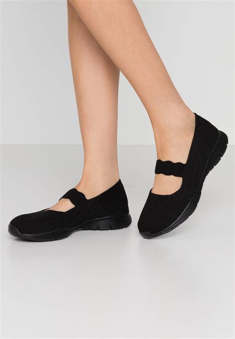 Skechers SEAGER - Slip-ins - black/svart - Zalando.se