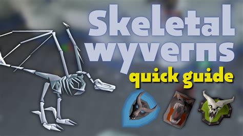 Skeletal wyvern osrs guide. 10 Hours of Skeletal Wyverns w/ Range [Banking] Hello and welcome back to another data log! As always if you've got any suggestions for things you'd like to see drop me a line. With that said, let's get right to it! Starting Stats: 98 Range / 96 Hitpoints Finishing Stats: 99 Range / 96 Hitpoints Experience. Total Experience - 609k Range, 203k HP 