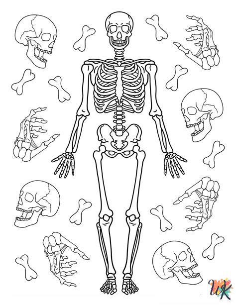 Skeleton Coloring Pages Free
