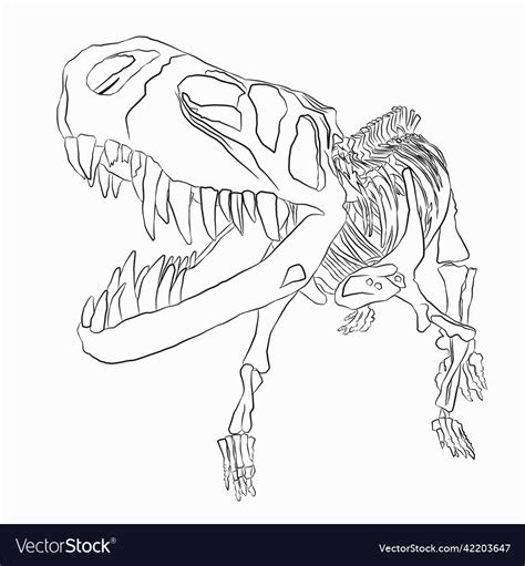 Skeleton Dinosaur Coloring Pages