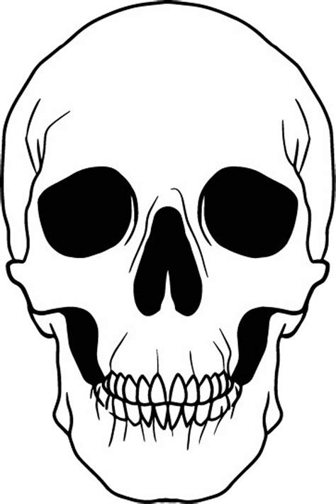 Skeleton Face Drawing For Halloween