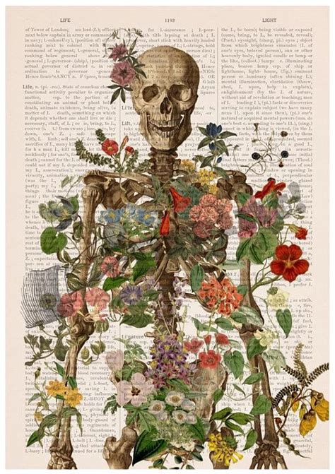 Skeleton Flower Anatomy Print - Etsy Canada