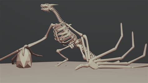 Skeleton dragon 3d model.  Download thousands of 3D models and stl mode...
