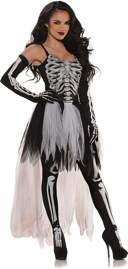 Sep 6, 2022 · Skeleton costume dress with scoop neck fits sizes 1X-4X. Choose the perfect fit based on your bust measurement: (1X) 43-45.5" (2X) 48-50.5" (3X) 53-55" (4X) 55.5-58.5" Look fabulously spooky in a versatile plus size costume that is perfect for Halloween, a night out and rave parties! . 