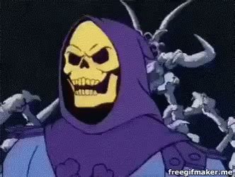 Download Pissed Off Skeletor You Blundering Fool GIF for free. 10000+ high-quality GIFs and other animated GIFs for Free on GifDB. Log in to GifDB.com. ... Demon Skeletor Running Away I'm Not Nice GIF. Demon Skeletor Carrying His Puppy Relay GIF. Demon Skeletor Master Of The Universe Wat GIF..