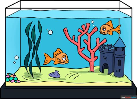 Sketch Fish Tank Drawing