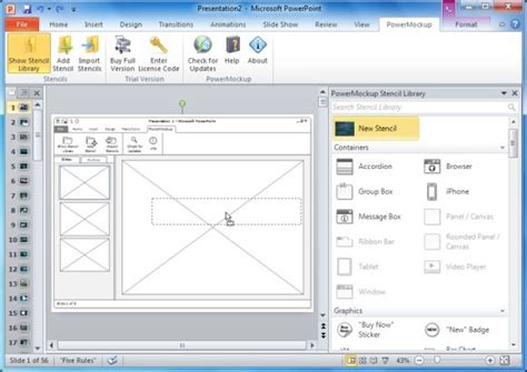 Sketch Wireframes Of Websites In Ms Powerpoint With Powermockup