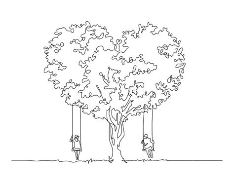 Sketch of a heartshaped tree