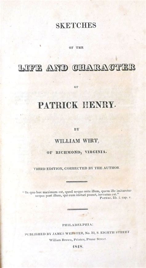 Sketches of the Life and Character of Patrick Henry - Public Library