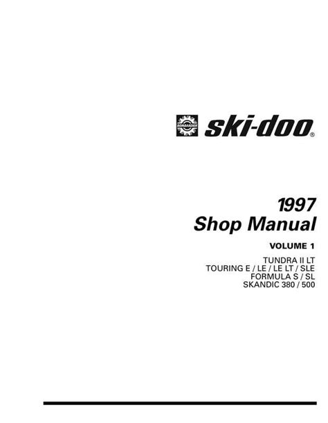 Ski doo snowmobile 1997 service repair manual. - Cms manual chapter 4 section 2318.