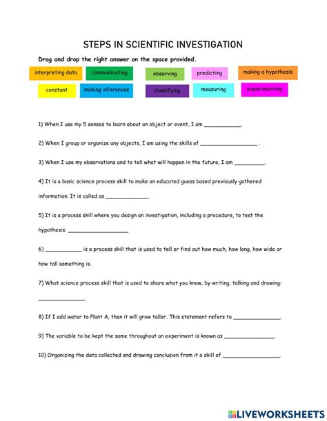 Skill Builder Scientific Processes Answers