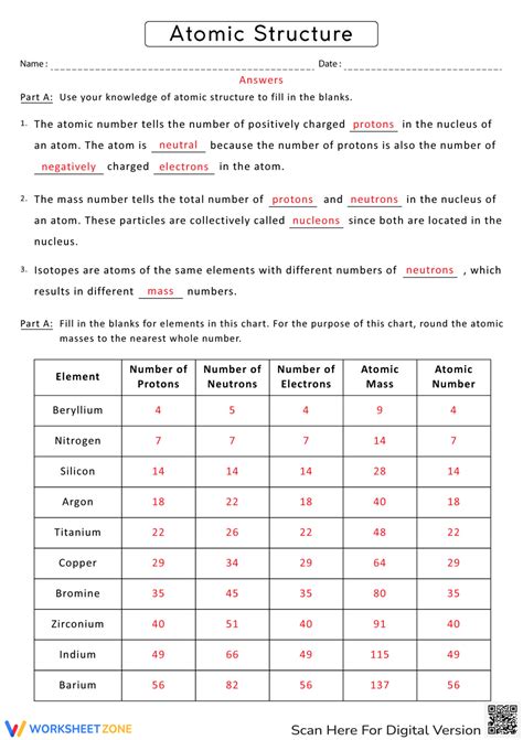 Skill Practice 16 Atomic Size Practice Answers