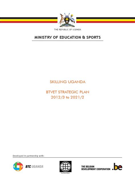 Skilling Uganda BTVET Strategic Plan Final Version PDF - Scribd