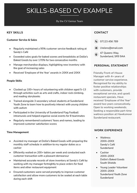 Skills Based CV Template and Writing Guide with Examples