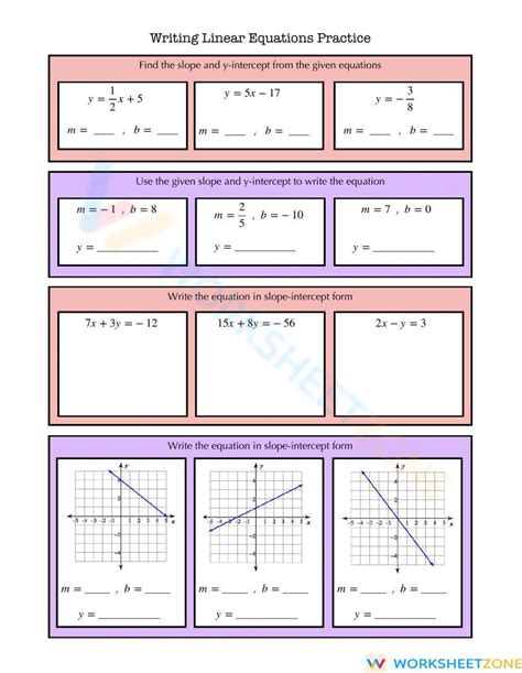 Skills Practice Writing Linear Equations