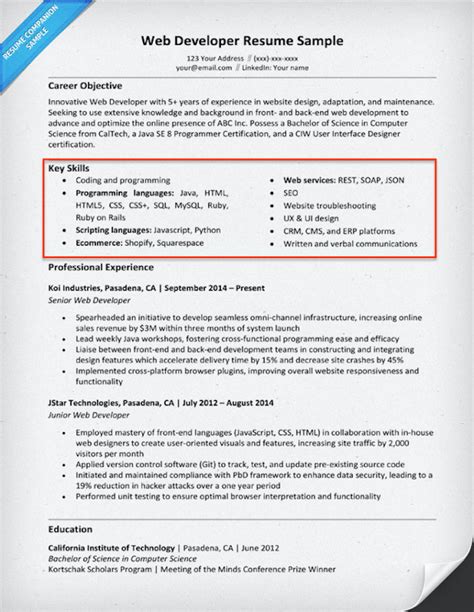 Skills section resume. The number of skills you can list on a resume skills section is 10-12, anything more than that would look cluttered and be ignored. But you can list skills in other parts of your resume and can probably reiterate these top 10-12 skills you listed in your resume skills section. How do You Rate Skills on a Resume? You can use a range of visuals ... 
