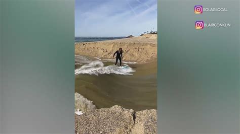 Skim board riders battling Laguna Beach officials over Aliso Beach sand berm