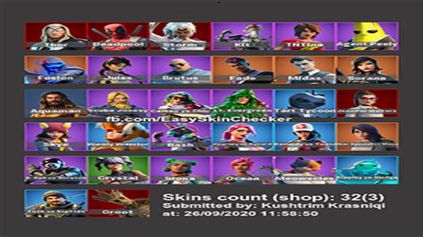 Skin checker fortnite. Free Fortnite account, we have rare and random fortnite account for free, all platforms include, PC PS4 and xbox. Toggle navigation. Home; Free Accounts; ACCOUNTS SCREENSHOT; FEATURED ACCOUNTS; About Us. Free Fortnite Accounts. BR & PvE. Let's save the world! Get Accounts. WE ARE ACTIVE Free Fortnite Accounts. All … 