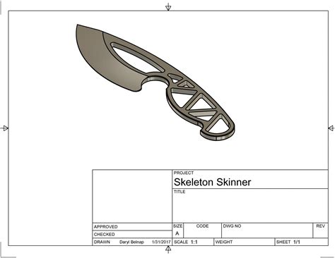 Skinner Knife Template