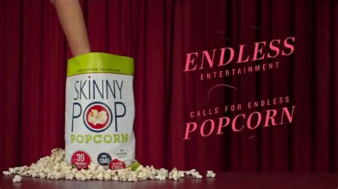 Get Free Access to the Data Below for 10 Ads! Check out SkinnyPop's 15 second TV commercial, 'Never Have to Stop' from the Snack Foods industry. Keep an eye on this page to learn about the songs, characters, and celebrities appearing in this TV commercial. Share it with friends, then discover more great TV commercials on iSpot.tv.. 