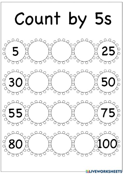 Skip Counting Count By 5s Free Printable Worksheets Worksheetfun