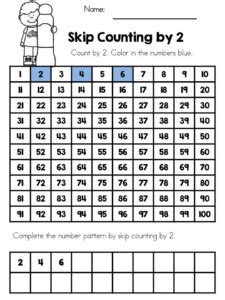 Skip Counting No Prep Activity Pages Math counting, Skip counting
