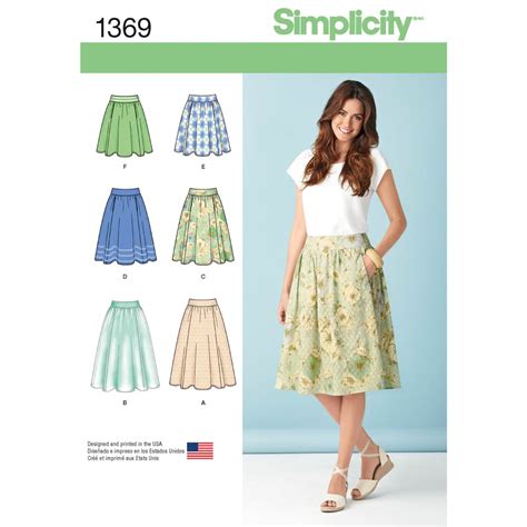 Skirt with Pockets Pattern, Gathered Skirt Pattern, Simplicity Pattern