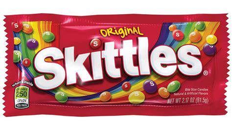 Skittles - Skittles is a type of chewy fruit-flavored candy. They have a hard outside with a chewy inside and an "s" on one side. Skittles come in many flavors. The original flavors were lime, lemon, grape, orange, and cherry.