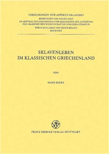 Sklavenleben im klassischen griechenland (forschungen zur antiken sklaverei). - Hatz diesel 2 cyl repair manual.