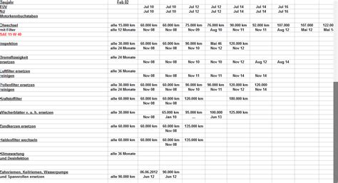 Skoda service and maintenance plan. .  ...