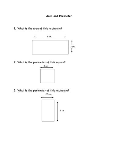 Skoolmaths Area and perimeter of squares and rectangles