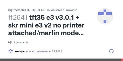Skr mini e3 v2 marlin.  The screen says no printer attached. 0 main bo...