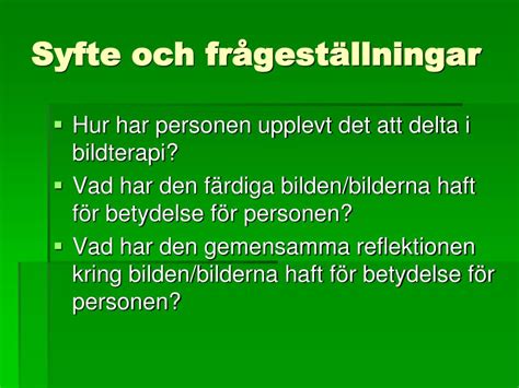 Skriva syfte och frågeställningar